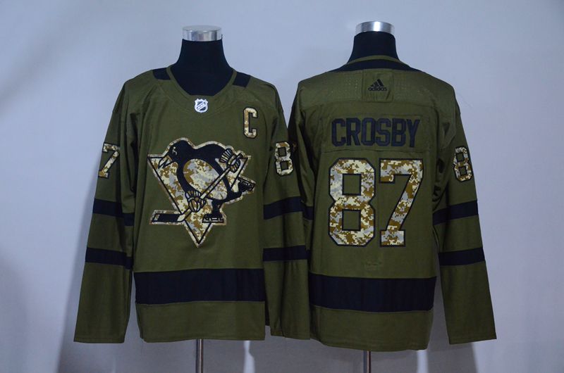 MEN 2017 NHL Pittsburgh Penguins 87 Crosby green Adidas Stitched Jersey